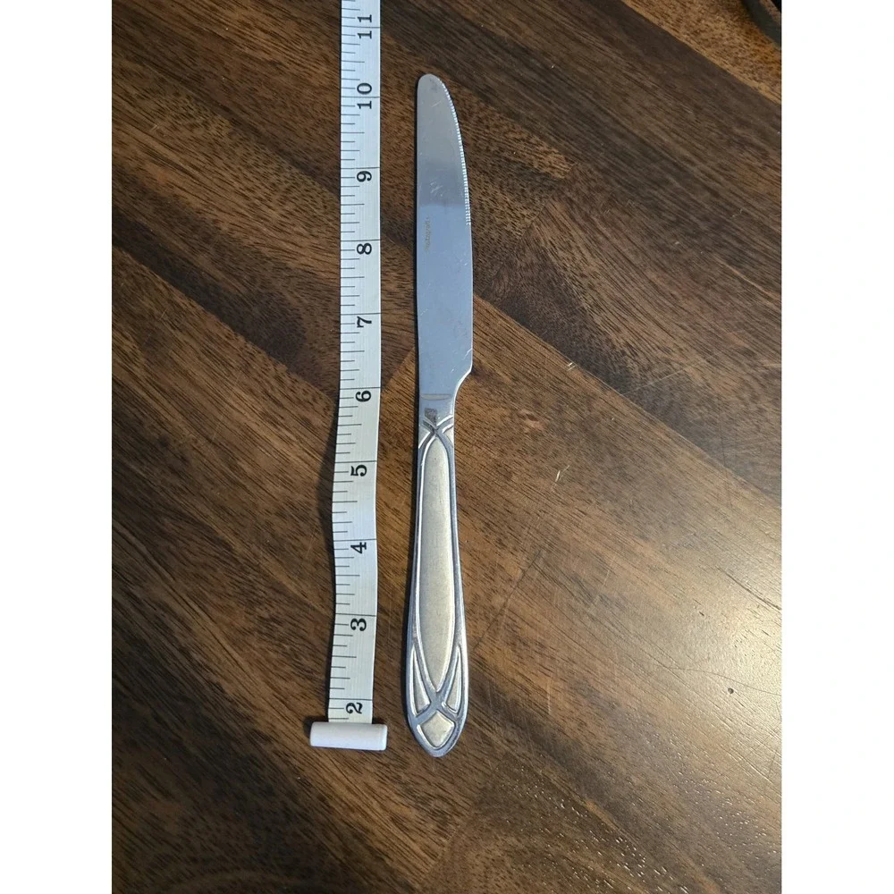 Pfaltzgraff Mirage Frost Pattern Dinner Knife‎ Replacement. Stainless Steel